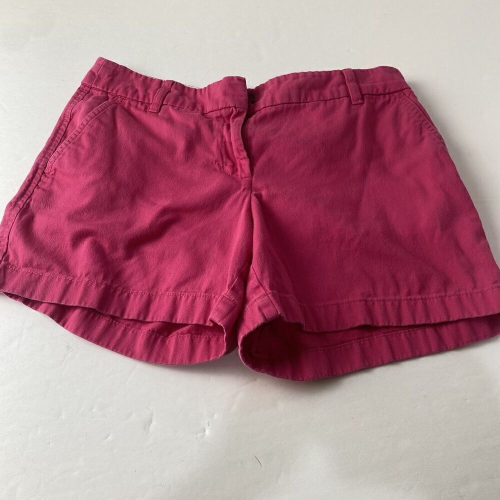 J. CREW womens Size 6 chino shorts pink cotton Cotton Casual Summer Pockets
